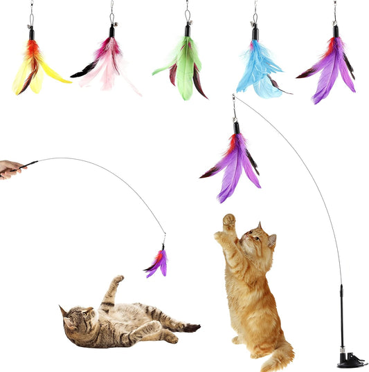 Interactive Cat Teaser with Suction Base – Built for Play & Pounce