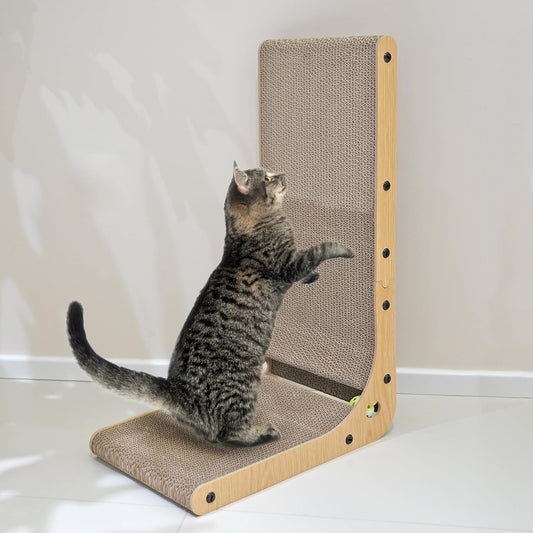 Floor Mounted Scratching Cardboard with Ball Toy